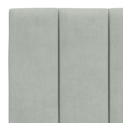 Giroletto senza Materasso Grigio Chiaro 140x190 cm Velluto