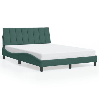 Giroletto senza Materasso Hanko Verde Scuro 140x190 cm in Velluto - homemem39