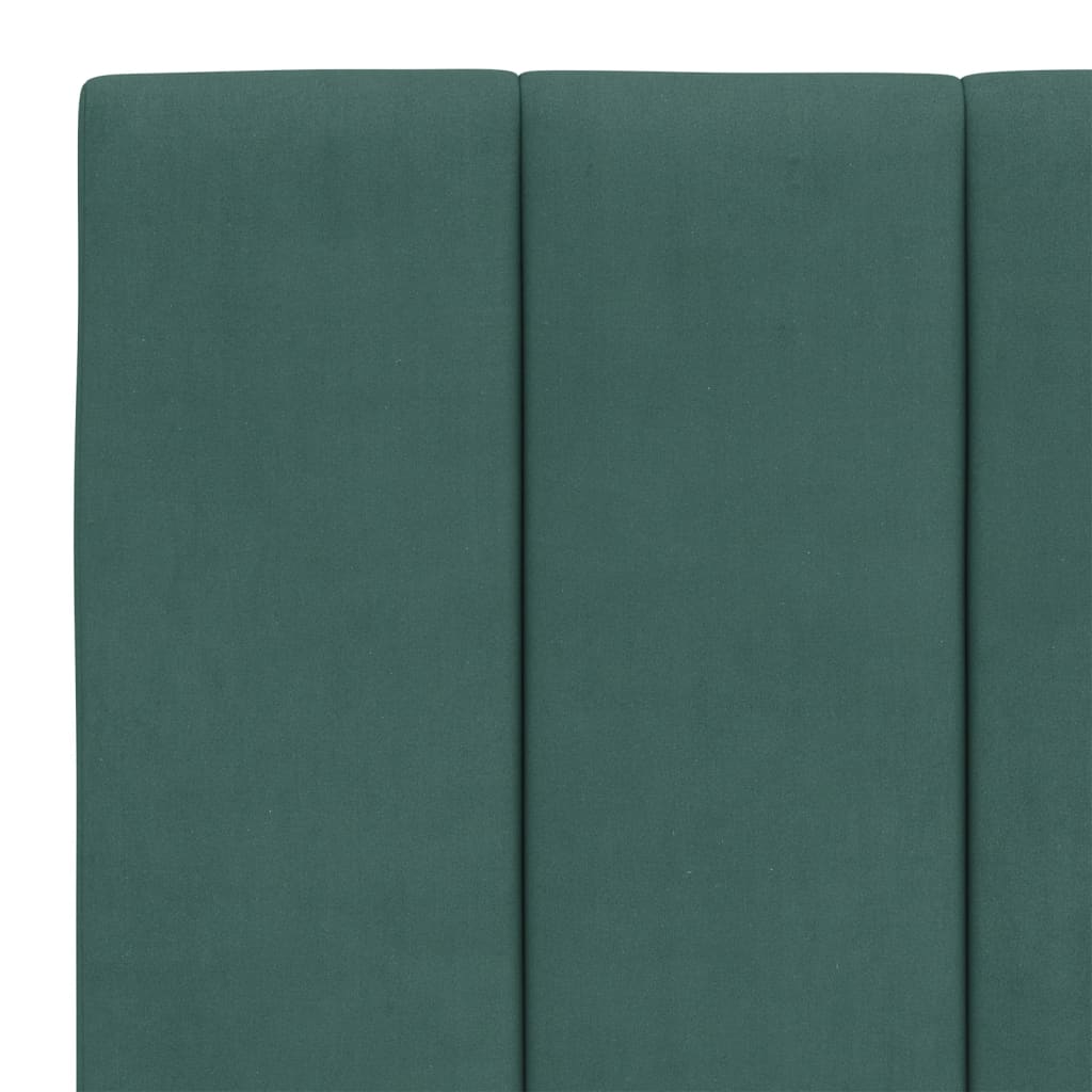 Giroletto senza Materasso Hanko Verde Scuro 140x190 cm in Velluto - homemem39