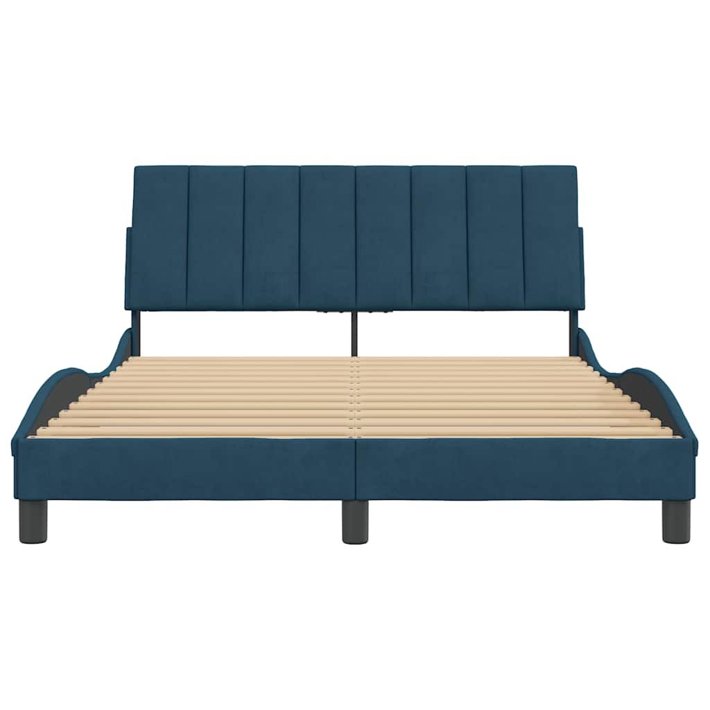 Giroletto senza Materasso Hanko Blu 140x190 cm in Velluto | homemem39