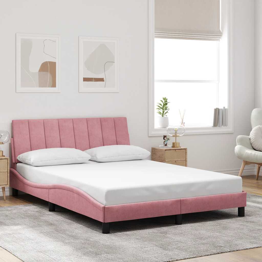 Giroletto senza Materasso Hanko Rosa 140x190 cm in Velluto | homemem39
