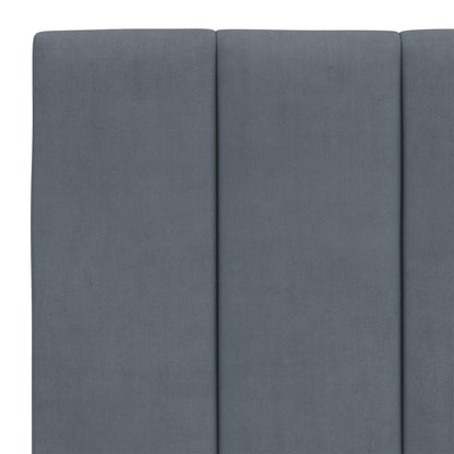 Giroletto senza Materasso Grigio Scuro 140x200 cm Velluto