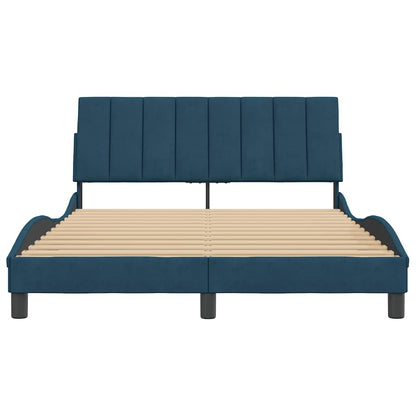 Giroletto senza Materasso Hanko Blu 140x200 cm in Velluto | homemem39
