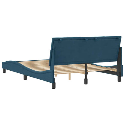 Giroletto senza Materasso Hanko Blu 140x200 cm in Velluto | homemem39
