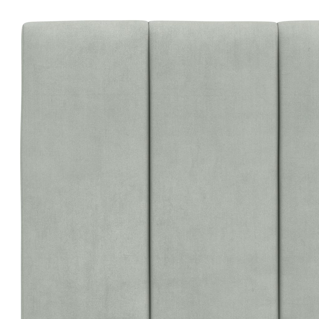 Giroletto senza Materasso Grigio Chiaro 180x200 cm Velluto