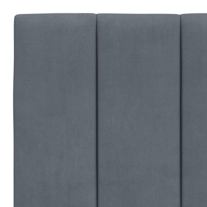 Giroletto senza Materasso Grigio Scuro 180x200 cm Velluto