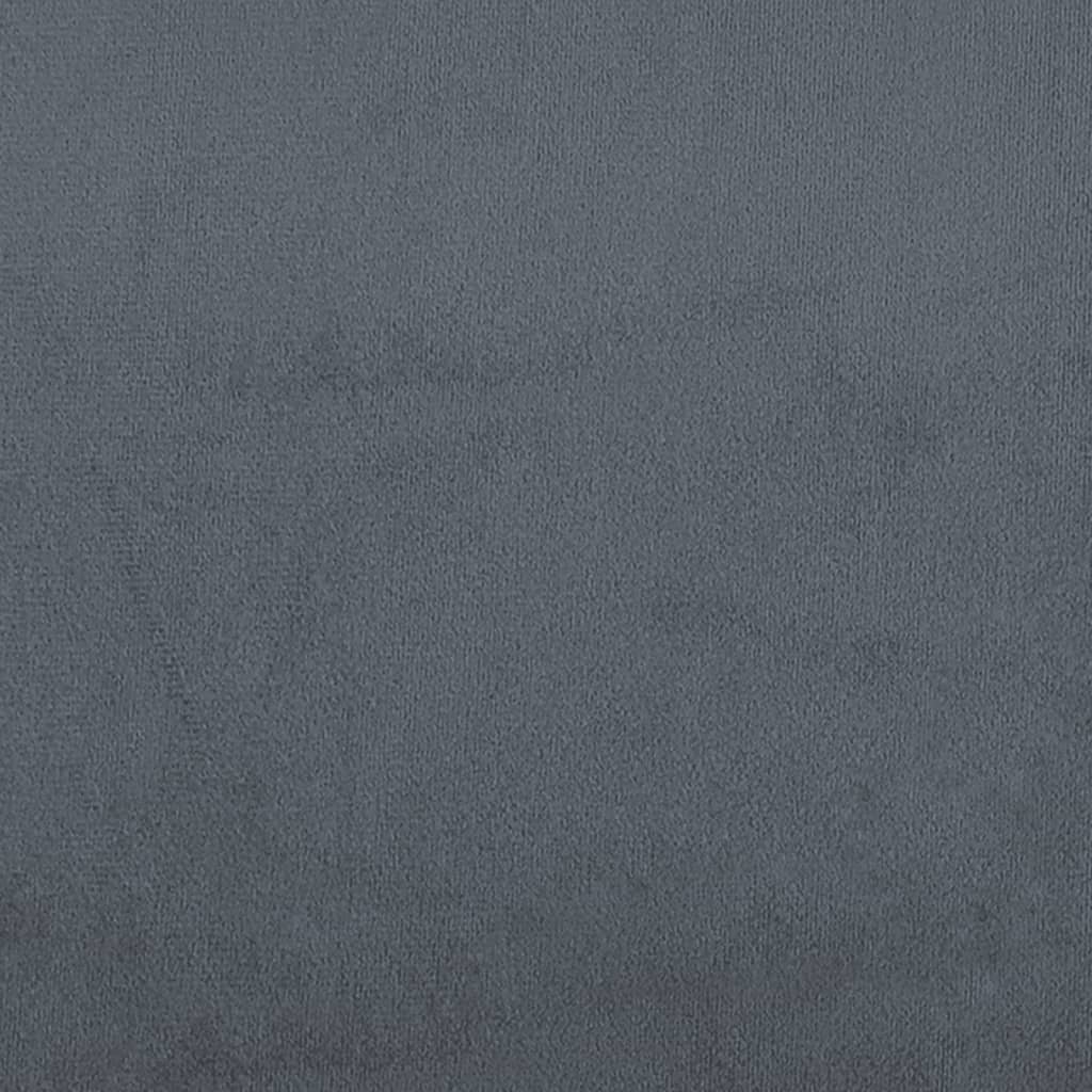 Giroletto senza Materasso Grigio Scuro 180x200 cm Velluto