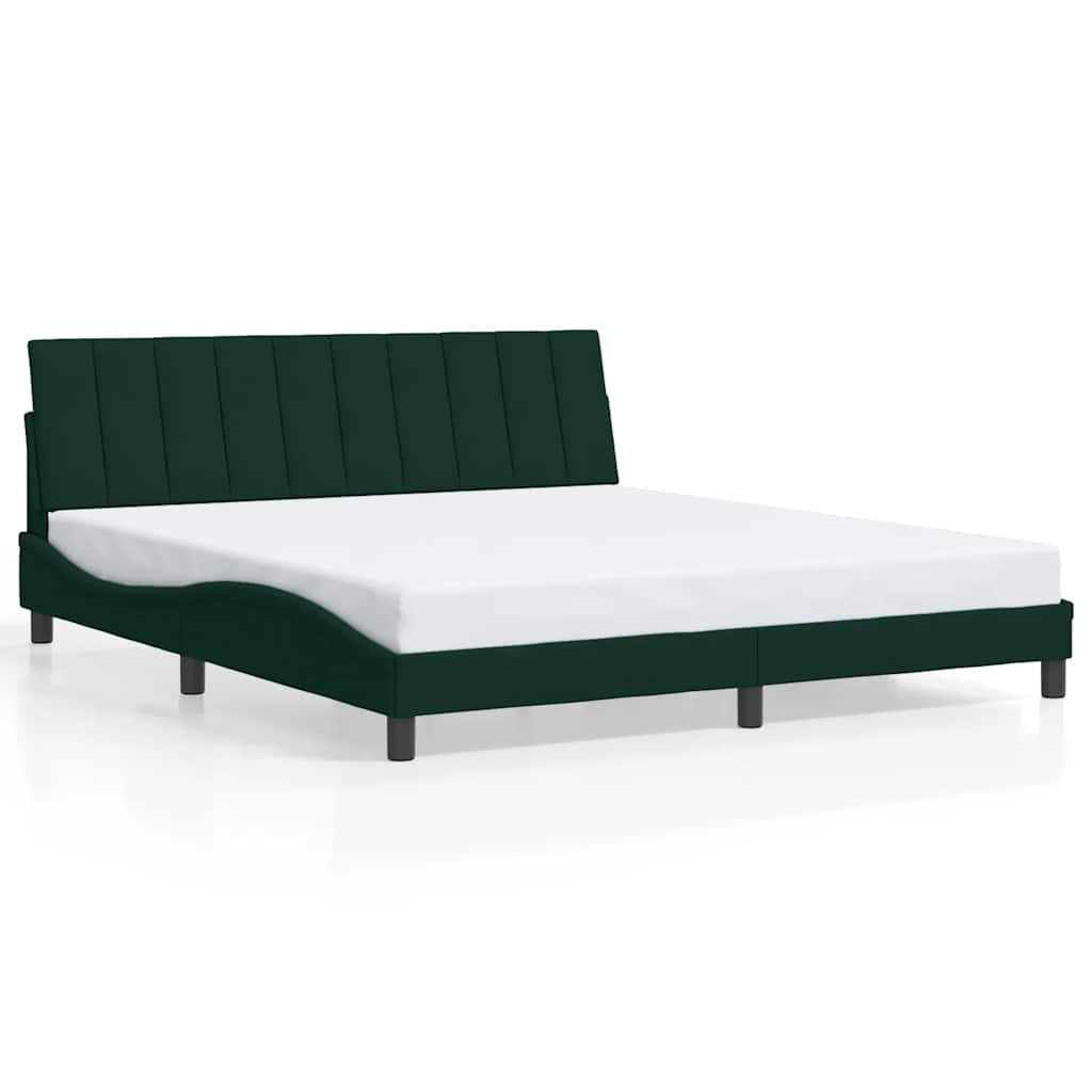 Giroletto senza Materasso Hanko Verde Scuro 180x200 cm in Velluto | homemem39
