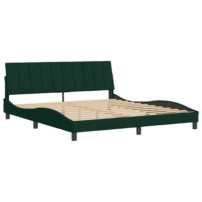 Giroletto senza Materasso Hanko Verde Scuro 180x200 cm in Velluto | homemem39