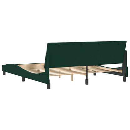Giroletto senza Materasso Hanko Verde Scuro 180x200 cm in Velluto | homemem39