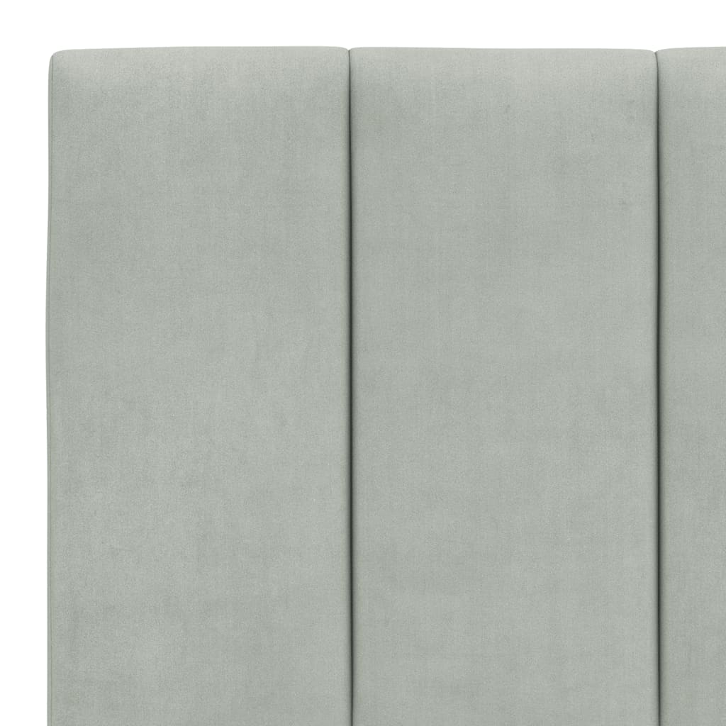 Giroletto senza Materasso Hanko Grigio Chiaro 200x200 cm Velluto