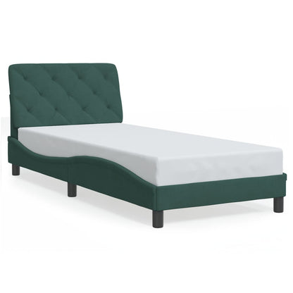 Giroletto senza Materasso Verde Scuro 80x200 cm in Velluto - homemem39