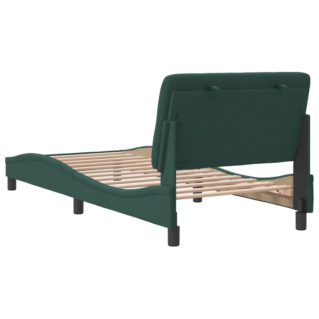 Giroletto senza Materasso Verde Scuro 80x200 cm in Velluto - homemem39