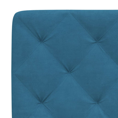 Bedframe with Blue Headboard 90x190 cm in Velvet