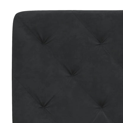 Bedframe with Black Headboard 100x200 cm in Velvet