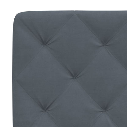 Bedframe with Dark Gray Headboard 120x200 cm in Velvet