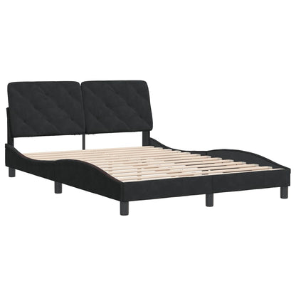 Bedframe with Black Headboard 120x200 cm in Velvet