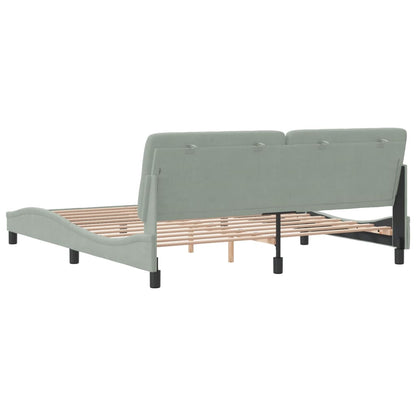 Giroletto senza Materasso Grigio Chiaro 180x200 cm Velluto - homemem39