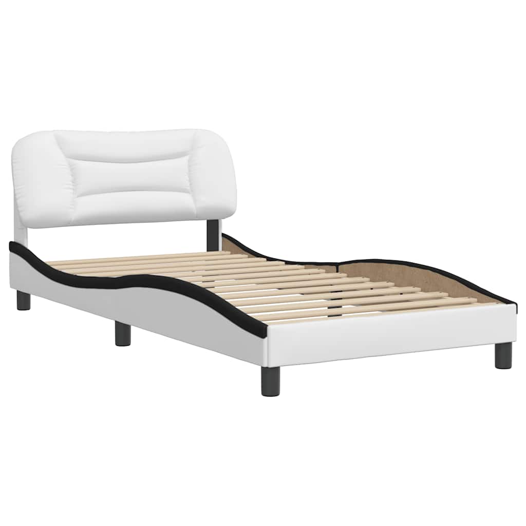 Giroletto senza Materasso Hvar Nero e Bianco 100x200 cm in Similpelle
