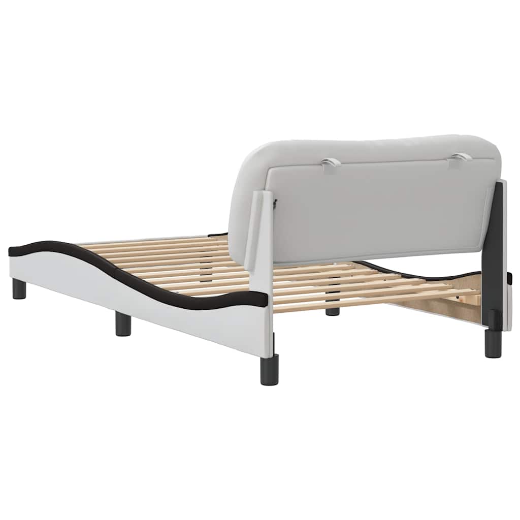 Giroletto senza Materasso Hvar Nero e Bianco 100x200 cm in Similpelle