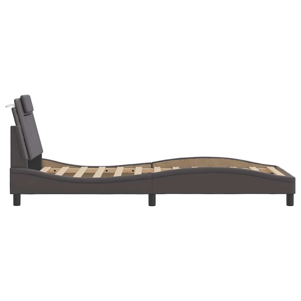 Giroletto Viana senza Materasso Crema 90x190 cm in Similpelle | homemem39