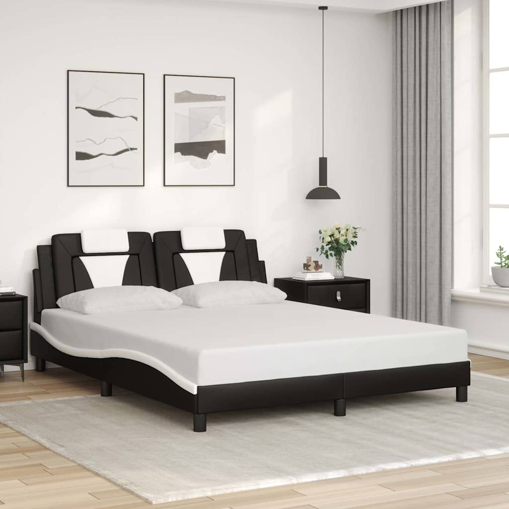 Giroletto Viana senza Materasso Nero e Bianco 160x200 cm