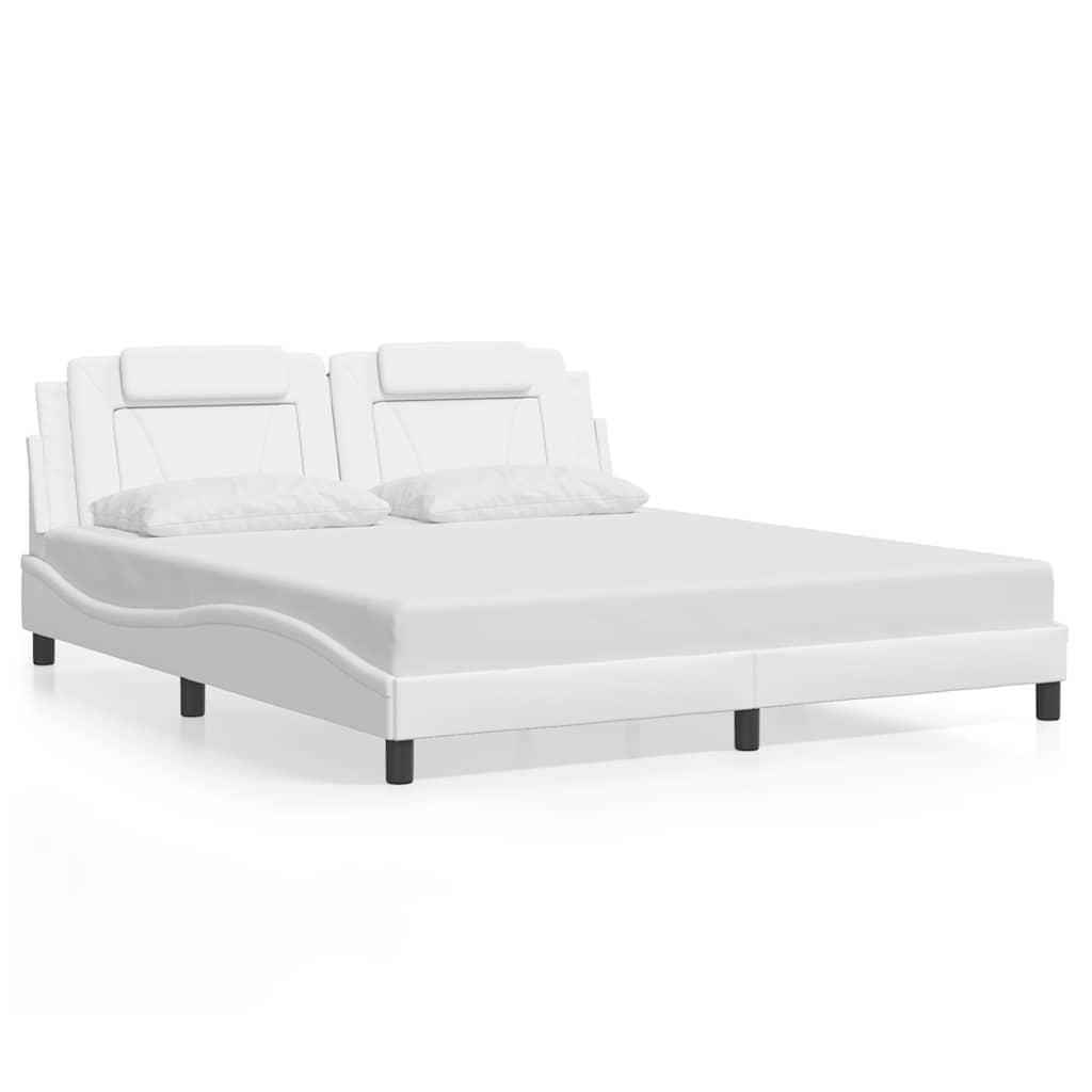 Giroletto Viana senza Materasso Bianco 180x200 cm in Similpelle