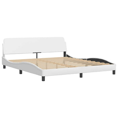 Giroletto Viana senza Materasso Bianco 180x200 cm in Similpelle