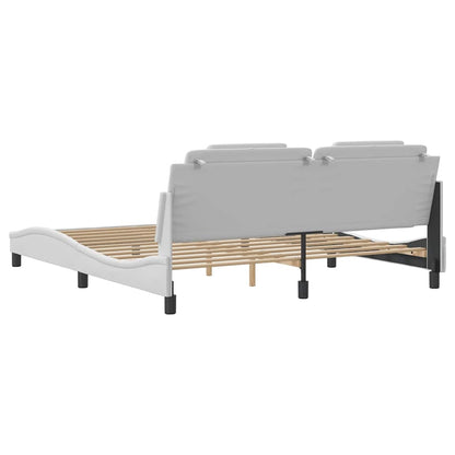 Giroletto Viana senza Materasso Bianco 180x200 cm in Similpelle