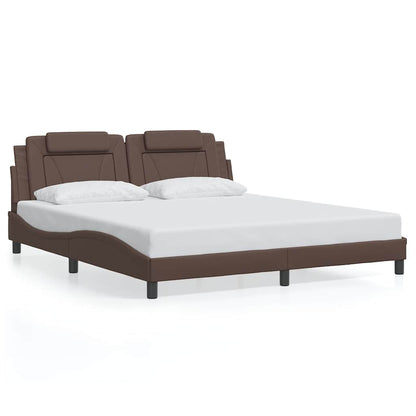 Giroletto Viana senza Materasso Marrone 180x200 cm in Similpelle | homemem39
