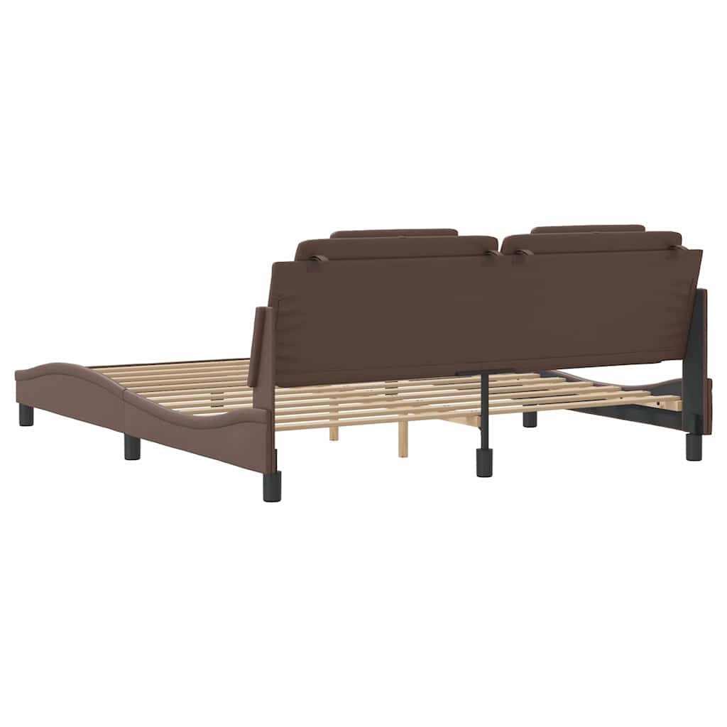 Giroletto Viana senza Materasso Marrone 180x200 cm in Similpelle | homemem39