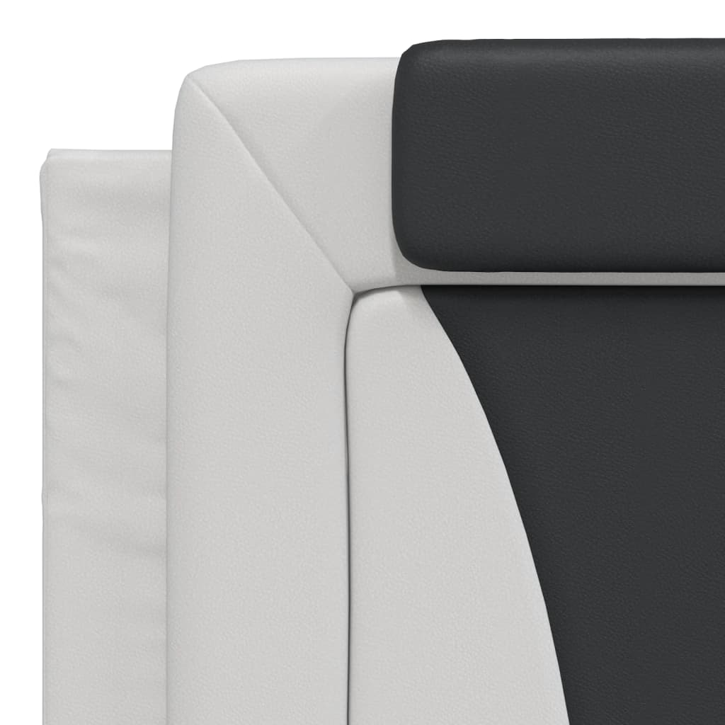 Giroletto Viana senza Materasso Bianco e Nero 180x200 cm in Similpelle - homemem39