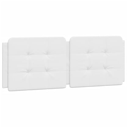 White bed frame with headboard 120x200 cm in imitation leather