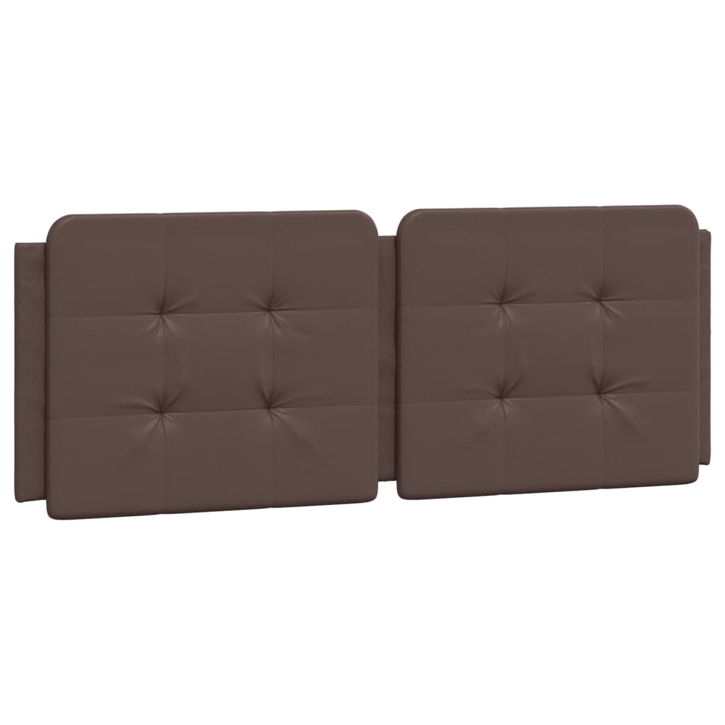 Bed frame with brown headboard 120x200 cm in imitation leather