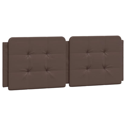 Bed frame with brown headboard 120x200 cm in imitation leather