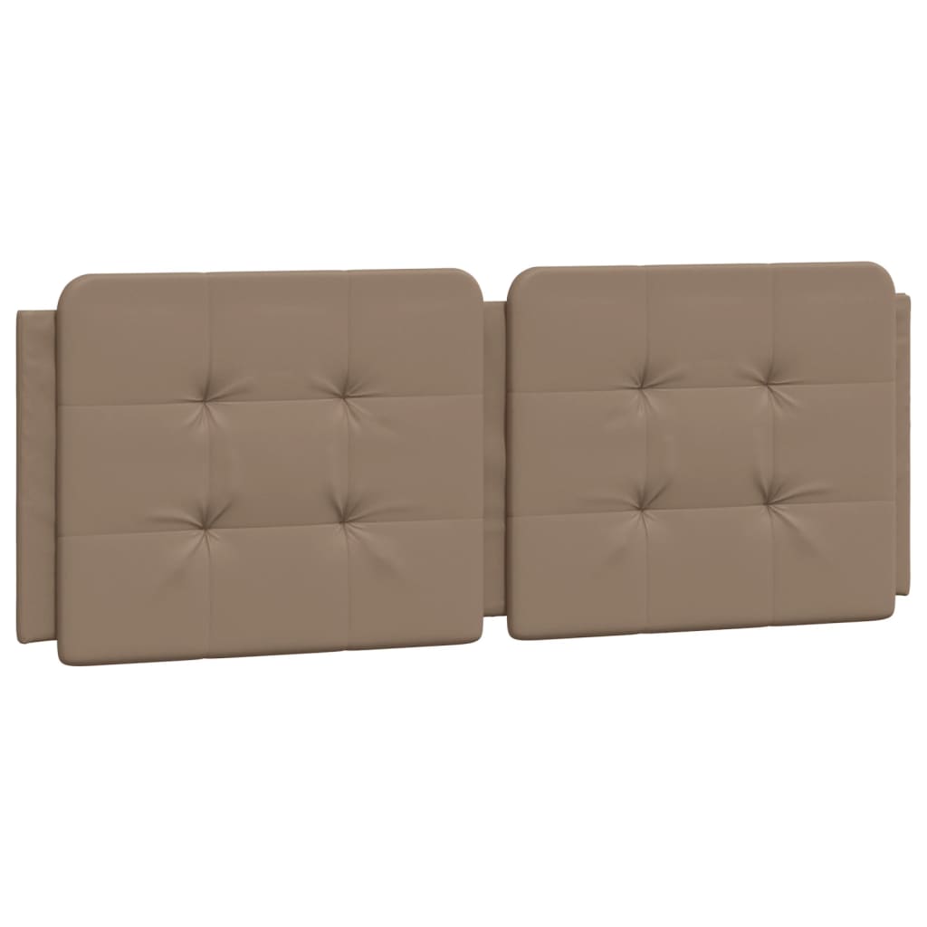 Cappuccino bed frame with headboard 120x200 cm in imitation leather