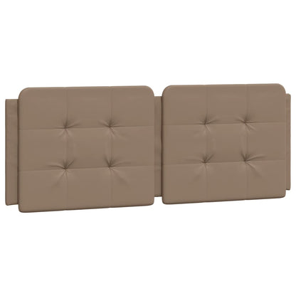 Cappuccino bed frame with headboard 120x200 cm in imitation leather