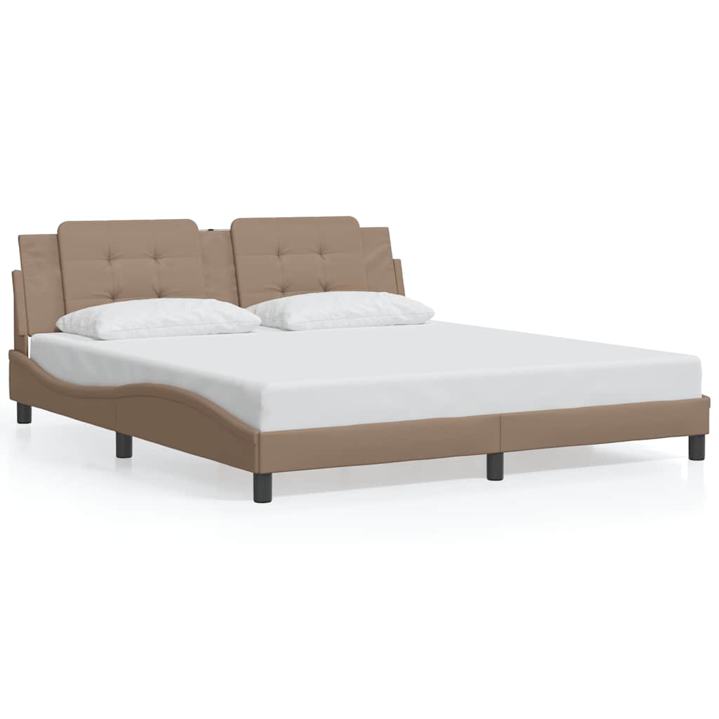 Giroletto senza Materasso Zadar Cappuccino 180x200 cm in Similpelle | homemem39