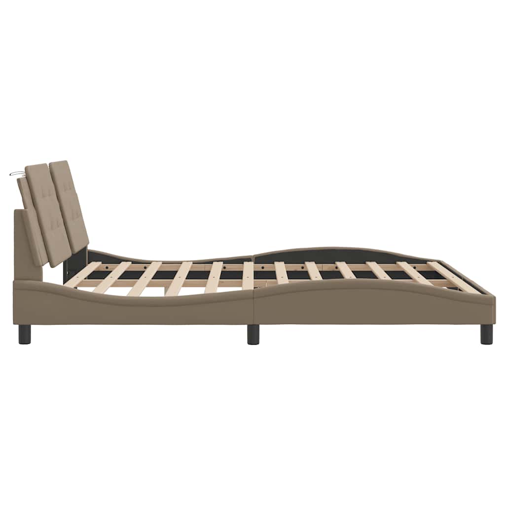 Giroletto senza Materasso Zadar Cappuccino 180x200 cm in Similpelle | homemem39