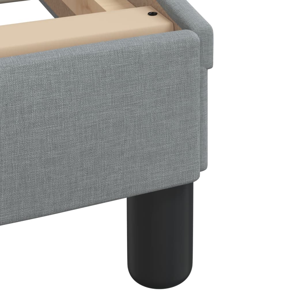 Letto con Materasso Dover Grigio Chiaro 90x190 cm in Tessuto - homemem39