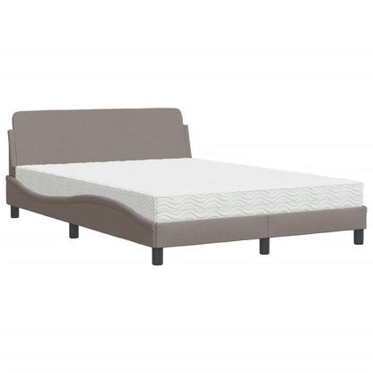 Letto con Materasso Dover Tortora 120x200 cm in Tessuto