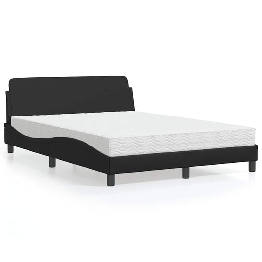 Letto con Materasso Dover Nero 120x200 cm in Similpelle | homemem39