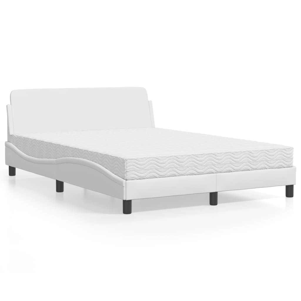 Letto con Materasso Dover Bianco 120x200 cm in Similpelle