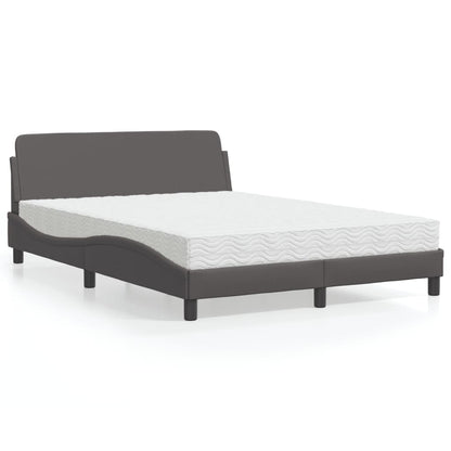 Letto con Materasso Dover Grigio 120x200 cm in Similpelle
