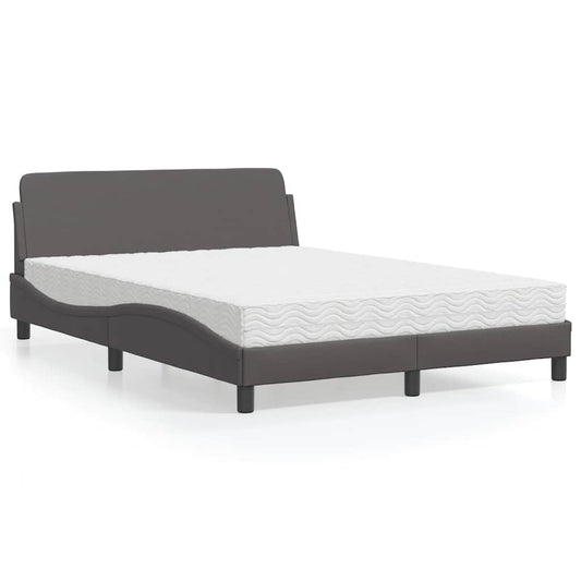Letto con Materasso Dover Grigio 120x200 cm in Similpelle | homemem39