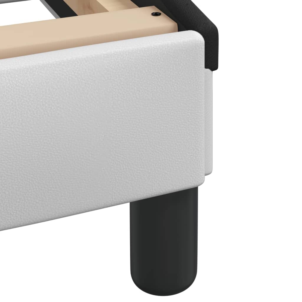 Letto con Materasso Dover Nero e Bianco 120x200 cm in Similpelle