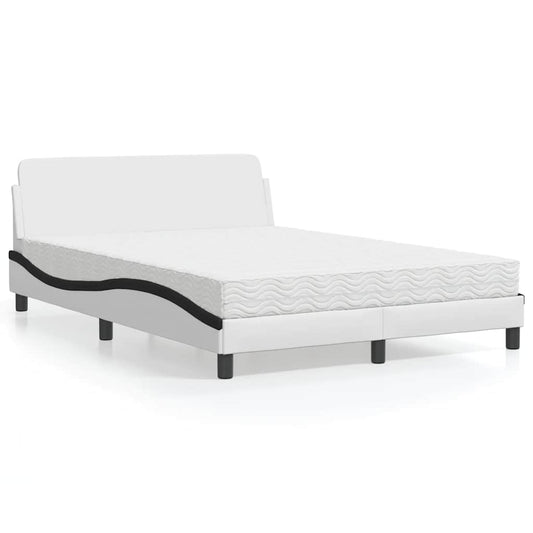 Letto con Materasso Dover Nero e Bianco 120x200 cm in Similpelle | homemem39