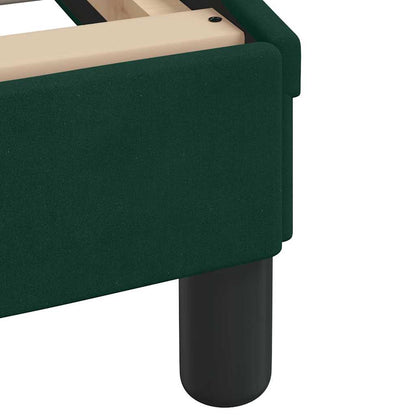 Letto con Materasso Dover Verde Scuro 140x190 cm in Velluto