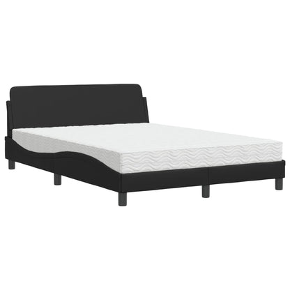 Letto con Materasso Dover Nero 140x190 cm in Similpelle | homemem39