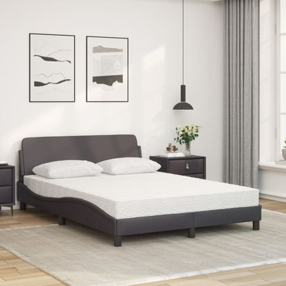 Letto con Materasso Dover Grigio 140x190 cm in Similpelle - homemem39